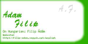 adam filip business card